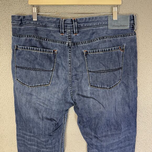 S Tommy Bahama‎ Jeans Mens 38x30 Blue Straight Leg Denim Stretch Standard - Picture 8 of 10